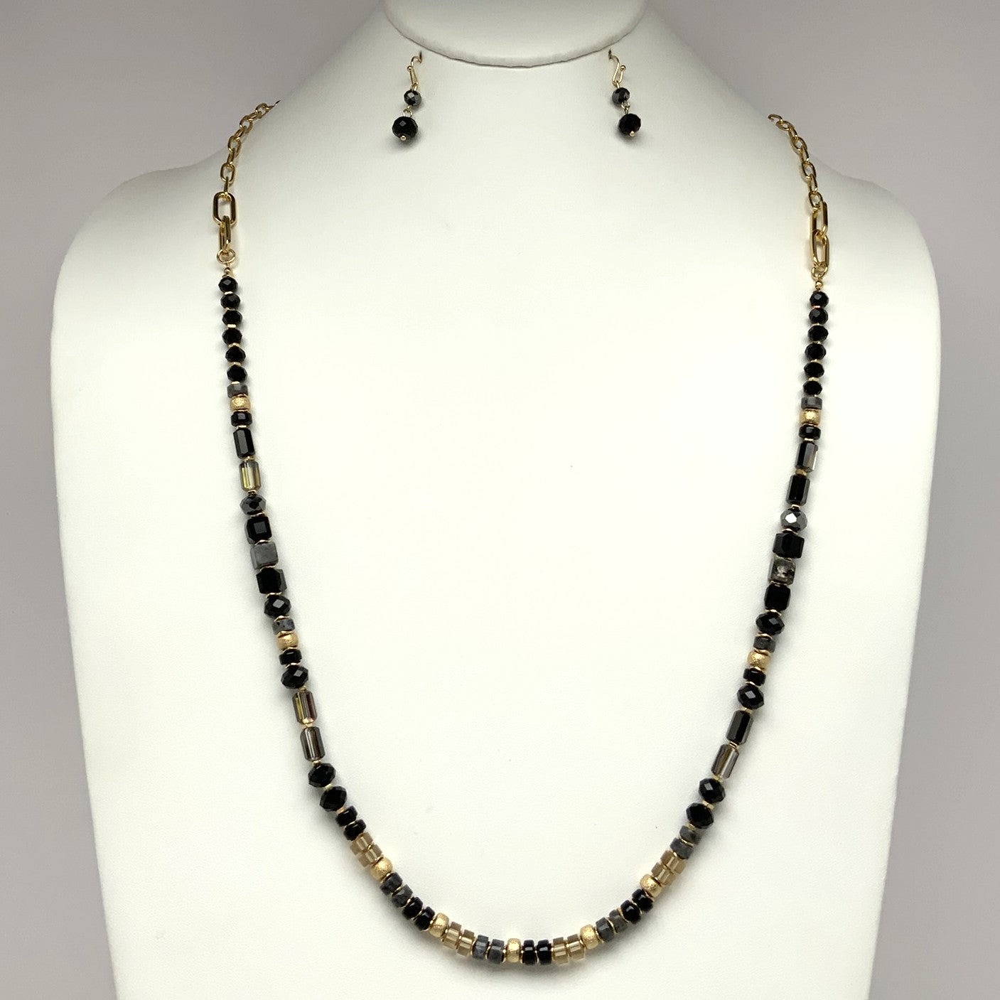 Beaded Stone Necklace Set