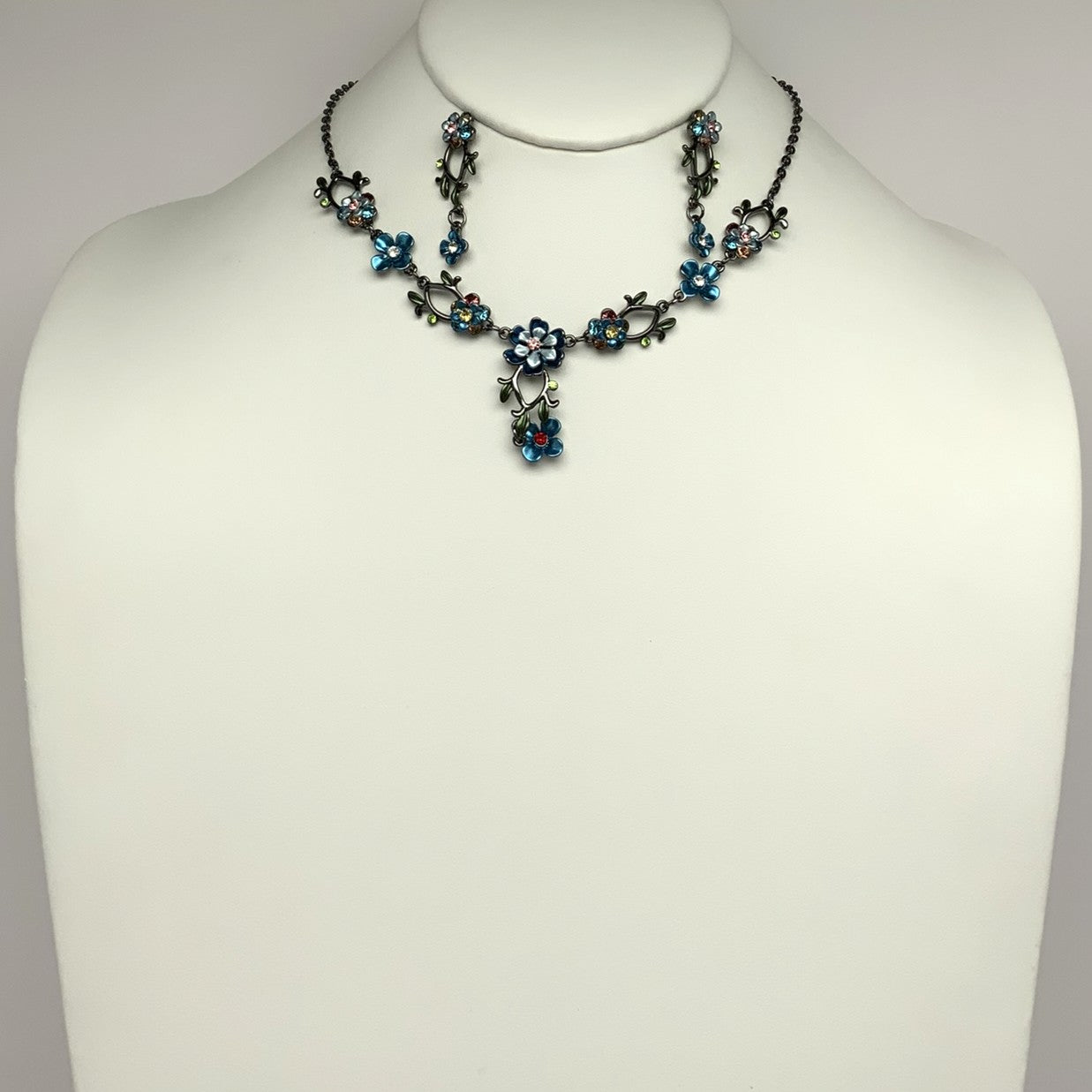 Flower Crystal Necklace Set