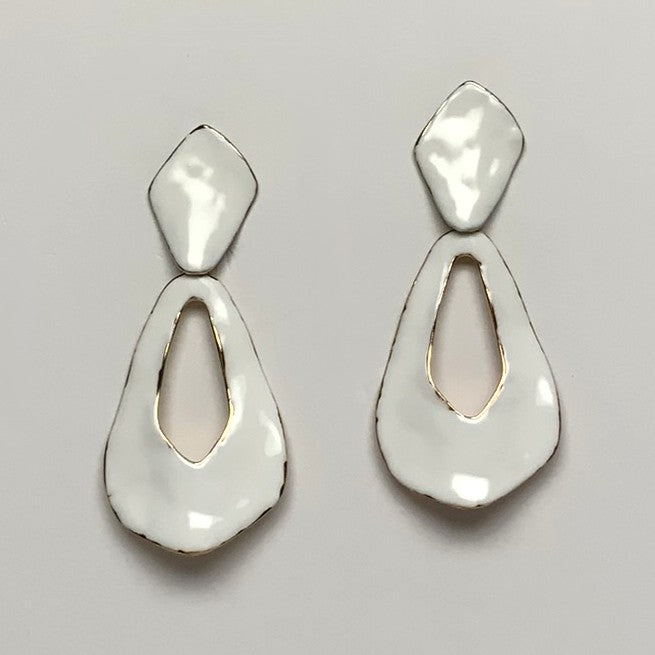 Rhombus Drop Clip-on Earrings