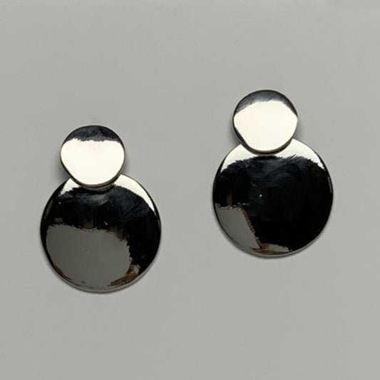 Flat Circles Clip On Earrings