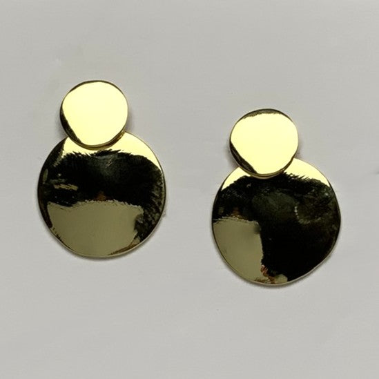 Flat Circles Clip On Earrings