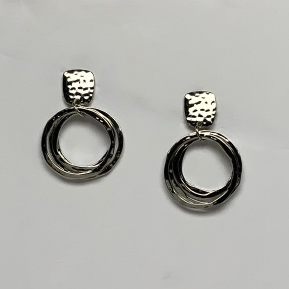 Four Hoop Drop Earrings