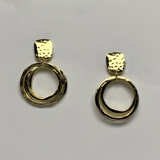 Four Hoop Drop Earrings