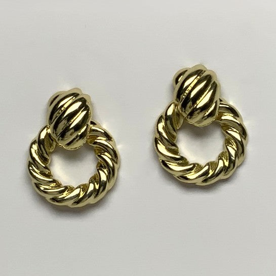 Chunky Twisted Clip On Earrings
