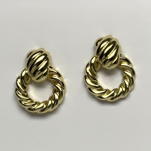 Chunky Twisted Clip On Earrings