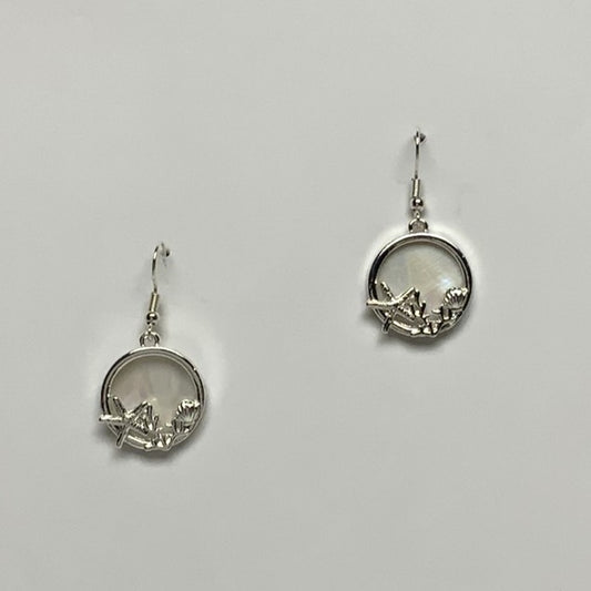 Abalone Circle Sealife Earrings