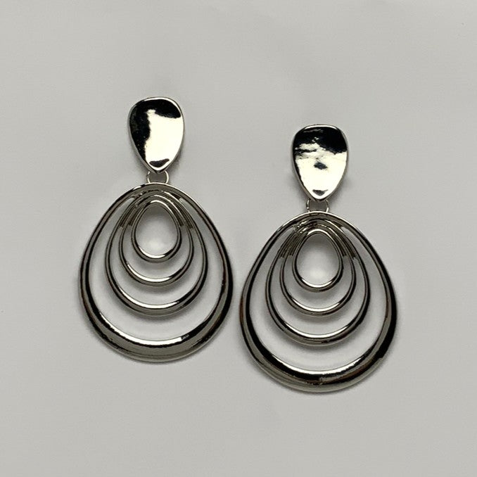 Droplet Shaped Clip On Earrings