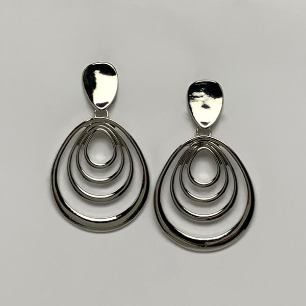 Droplet Shaped Clip On Earrings