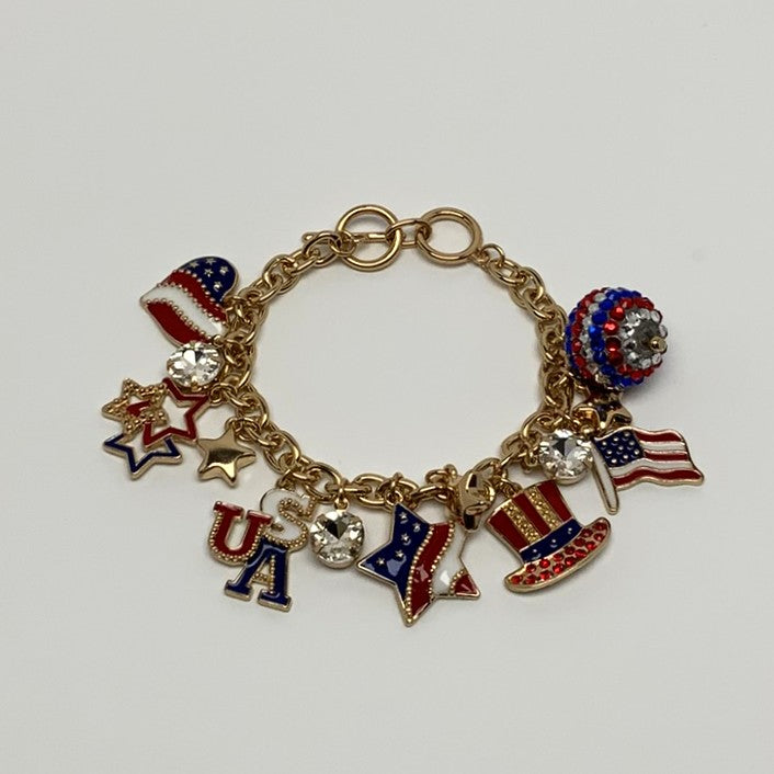 4th of July Charm Bracelet