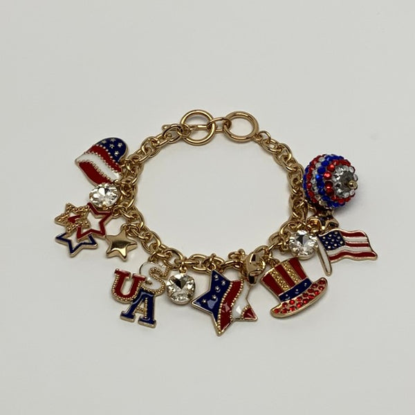 4th of July Charm Bracelet