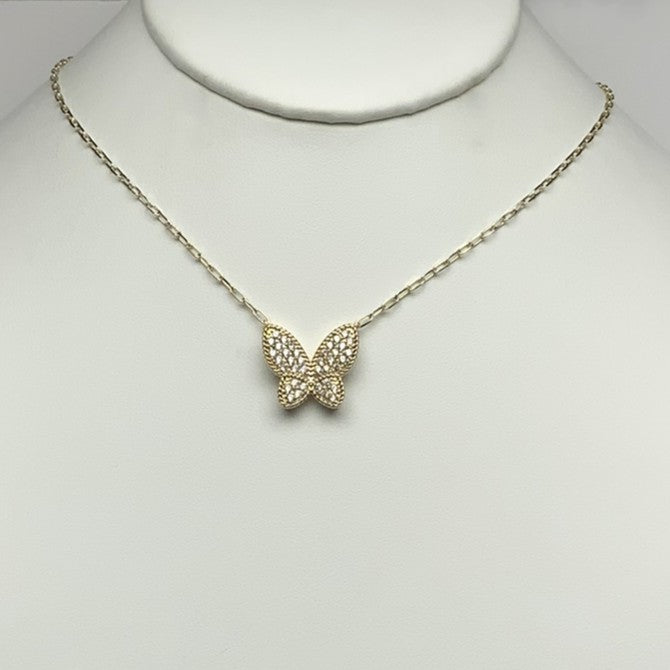 CZ Butterfly Chain Necklace