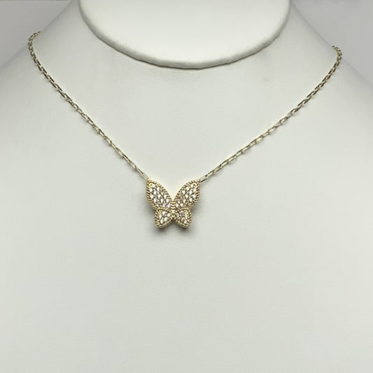 CZ Butterfly Chain Necklace