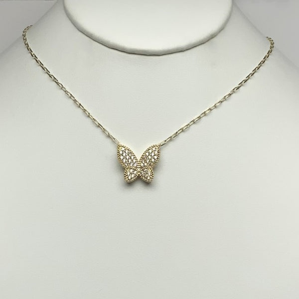 CZ Butterfly Chain Necklace