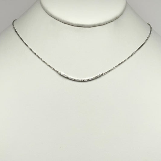 Curved Cubic Zirconia Necklace