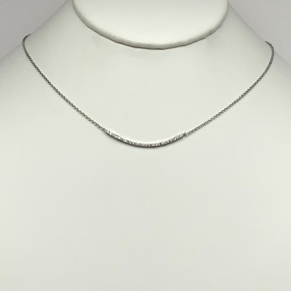 Curved Cubic Zirconia Necklace