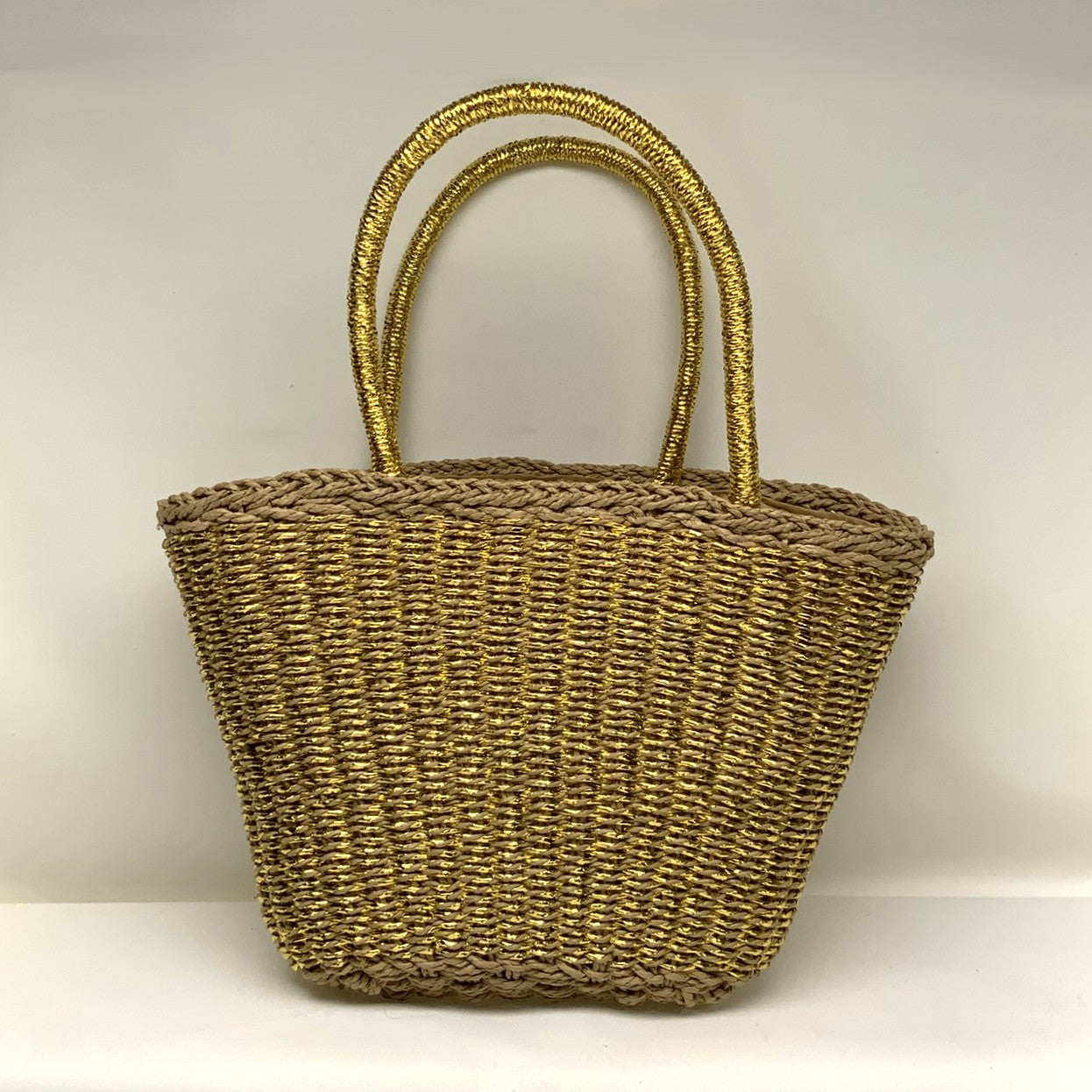 Shiny Wicker Basket Bag (AC-102)