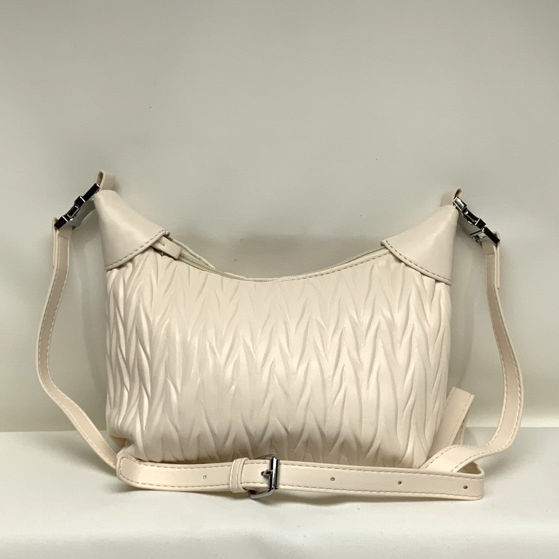 Textured Crossbody Buckle Bag
