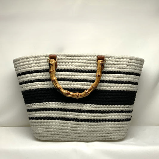 Rope Canvas Bag with Acrylic Bamboo Handle (AC-47)