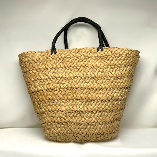 Twine Canvas With Black Handle Handbag (AC-55)