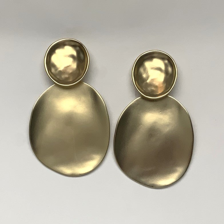 Large Metal Circle Clip Earring