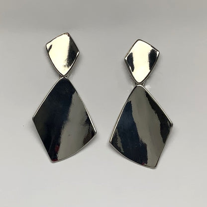 Diamond Shape Drop Clip Earring