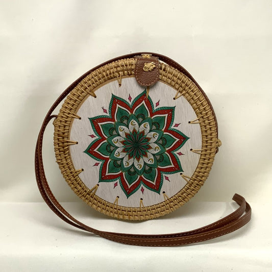 Bamboo Circle Mandala Flower Pattern Purse (AC-28)