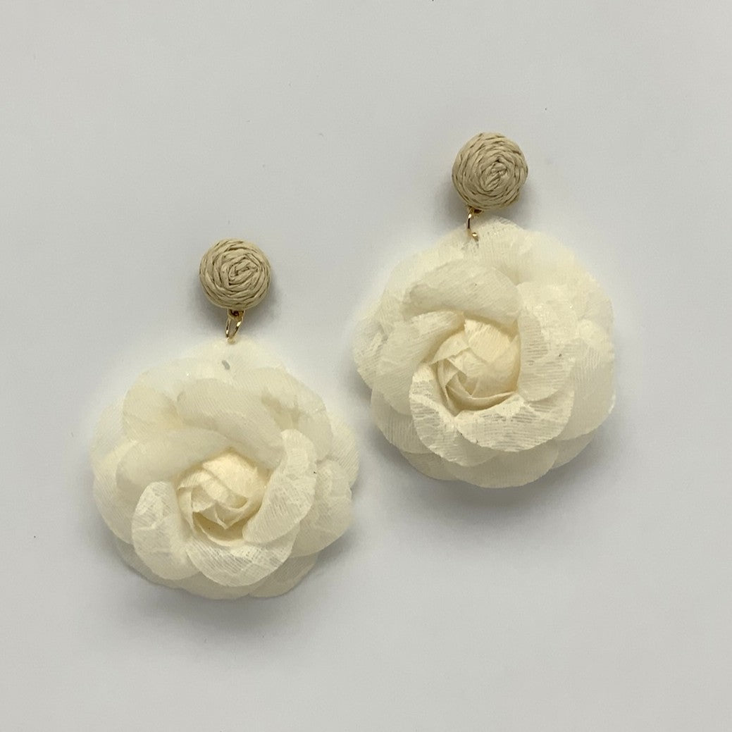 Lace Flower Tulle Earrings