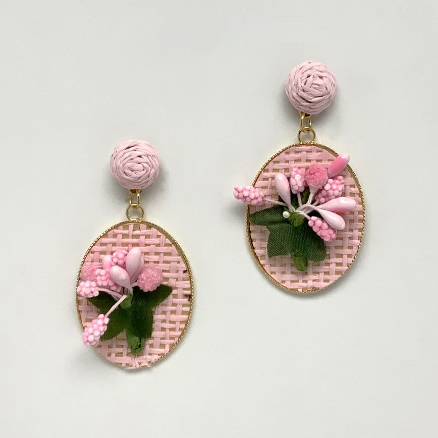 Twine Frame Flower Earrings