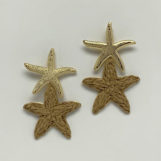 Double Starfish Twine Earrings