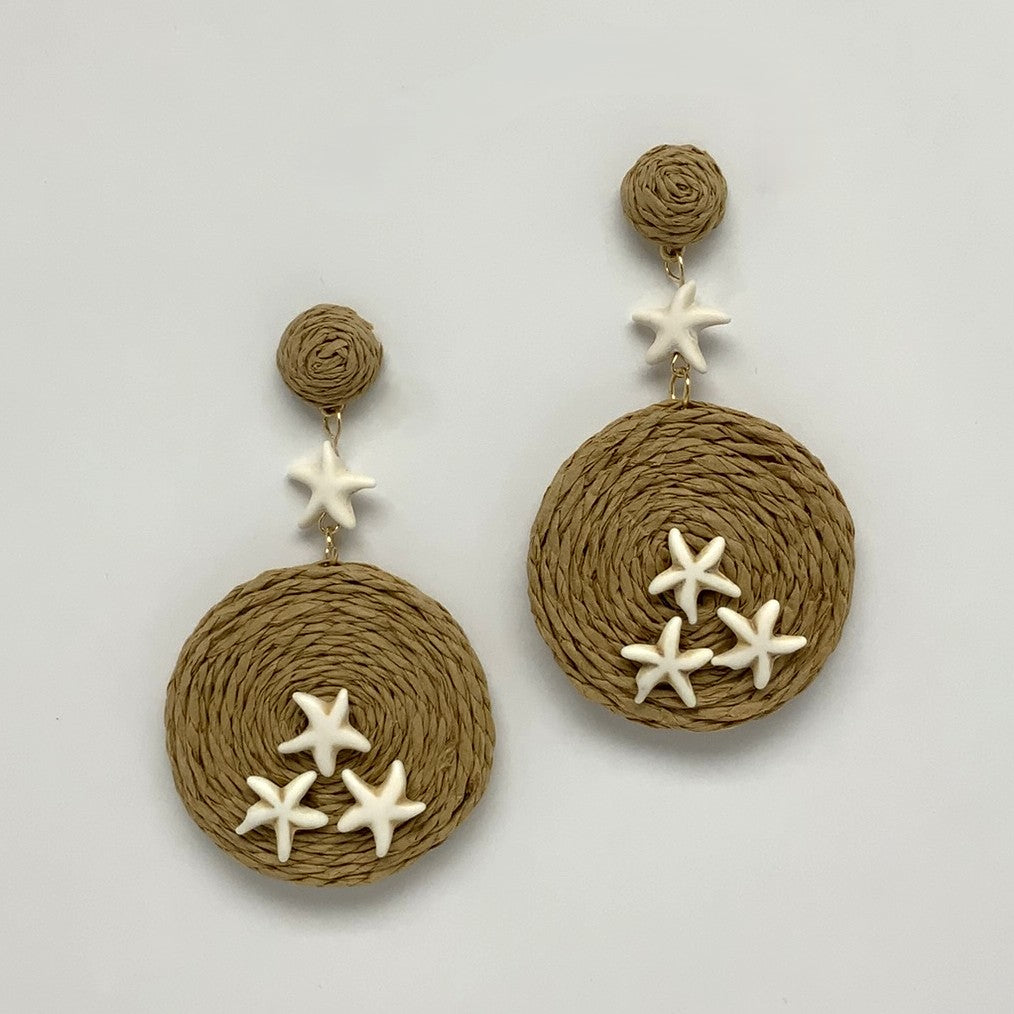 Twine Circle Starfish Earrings