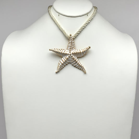 Starfish Twisted Cord Necklace