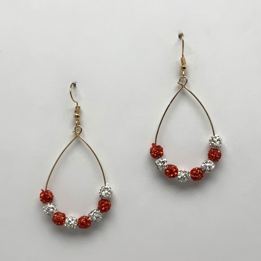 Teardrop Crystal Bead Earrings