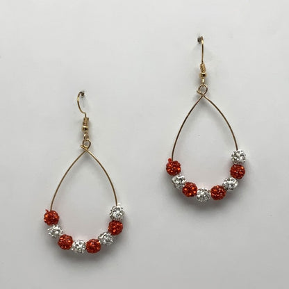 Teardrop Crystal Bead Earrings