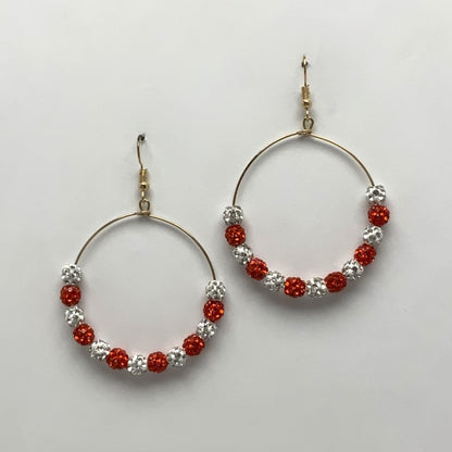 Circle Crystal Bead Earrings