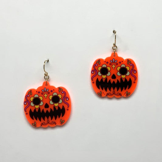 "Día de Los Muertos" Jack O Lantern Earrings