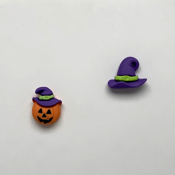 Pumpkin Witch Hat Earrings