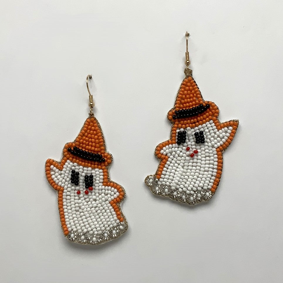 Beaded Witch Ghost Earrings