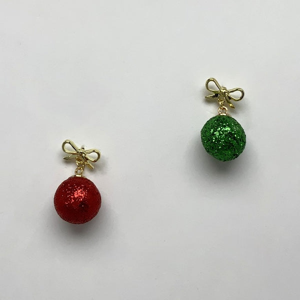 X-mas Ornament Bow Earrings