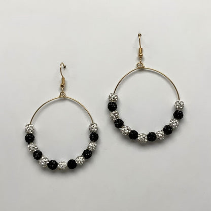 Circle Crystal Bead Earrings