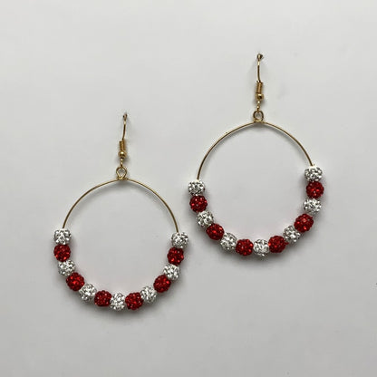 Circle Crystal Bead Earrings