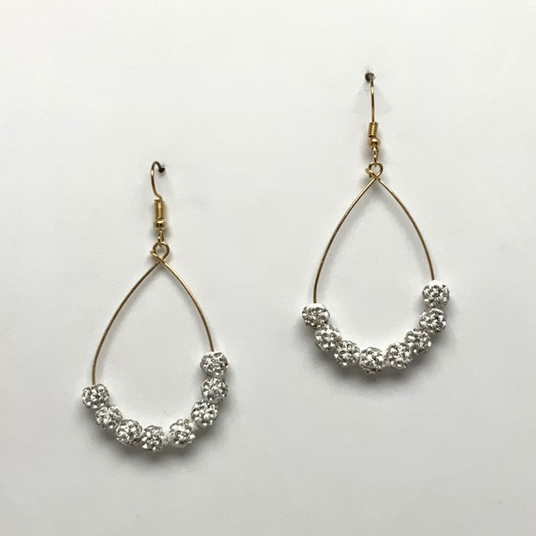 Teardrop Crystal Bead Earrings