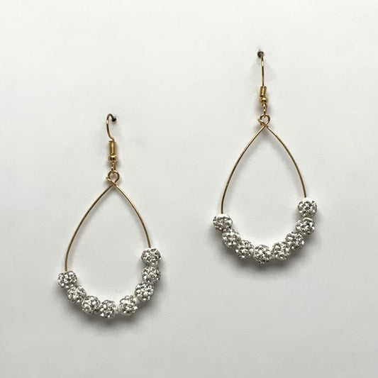 Teardrop Crystal Bead Earrings