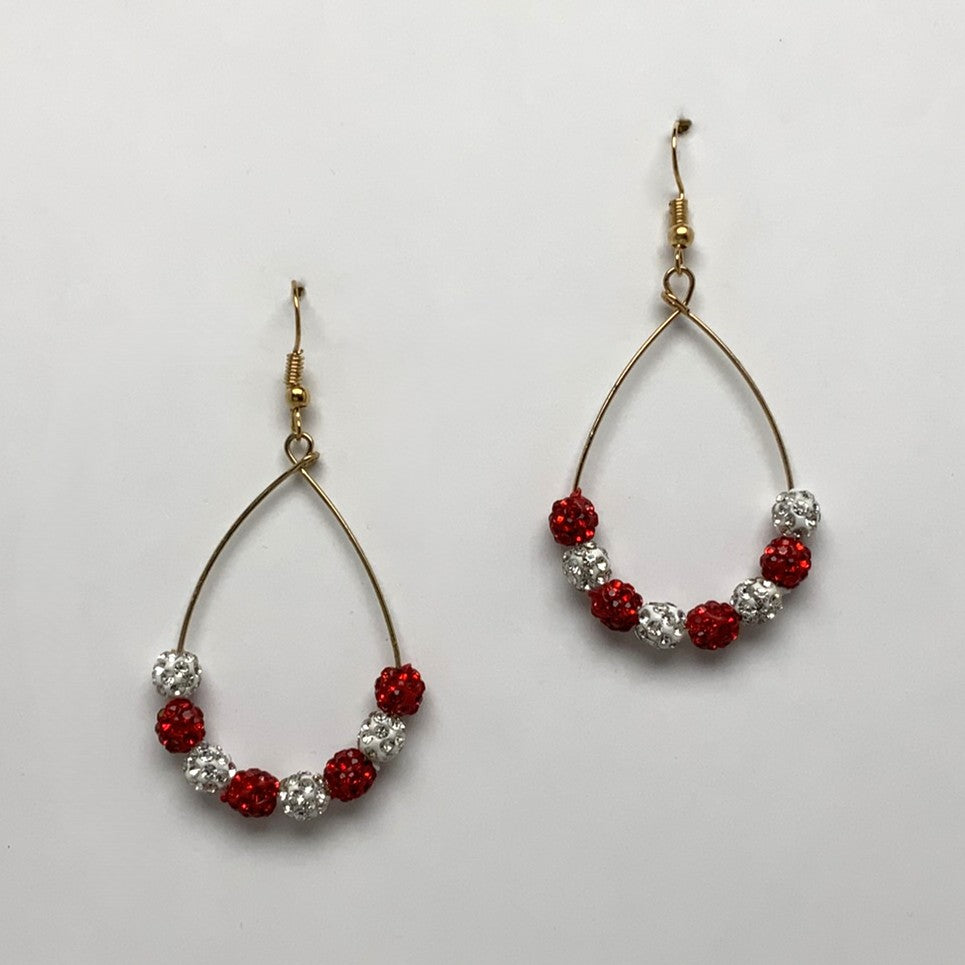 Teardrop Crystal Bead Earrings