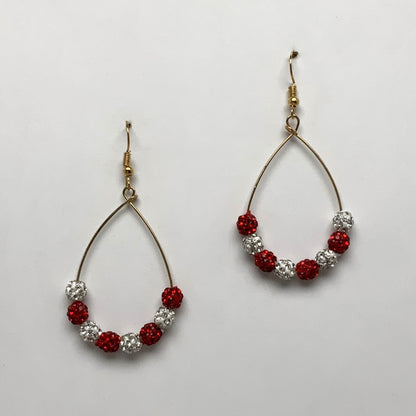 Teardrop Crystal Bead Earrings