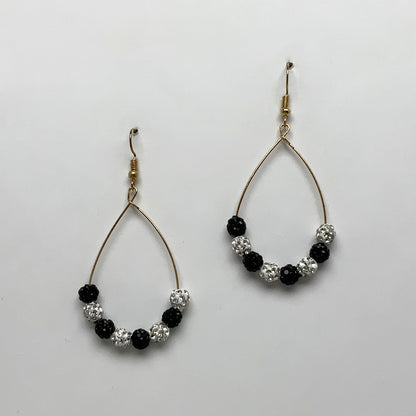 Teardrop Crystal Bead Earrings