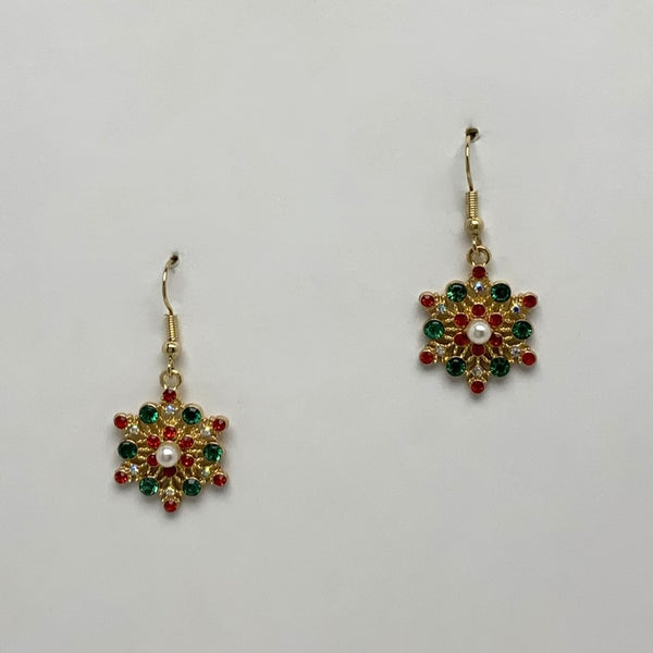 X-mas Snowflake Crystal Earrings