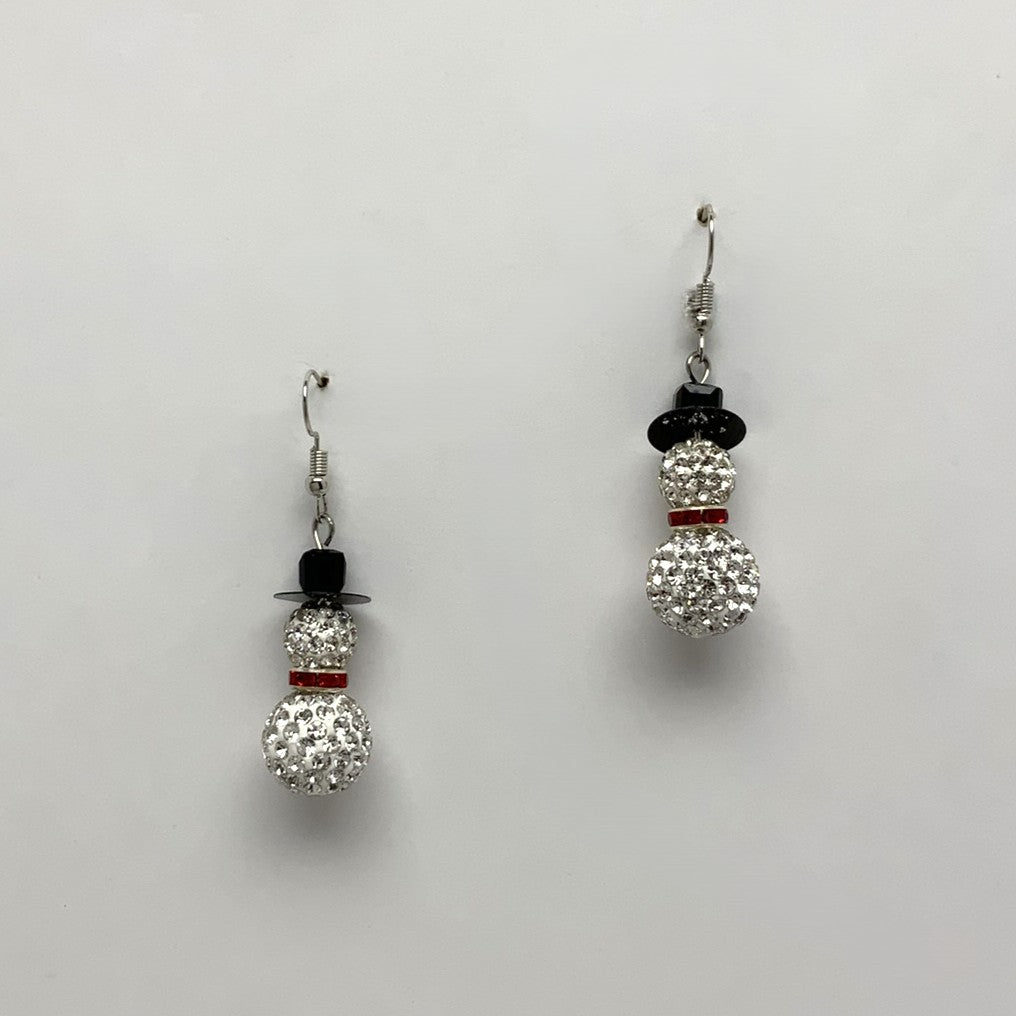 Crystal Snowman Earrings