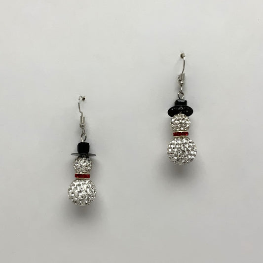 Crystal Snowman Earrings