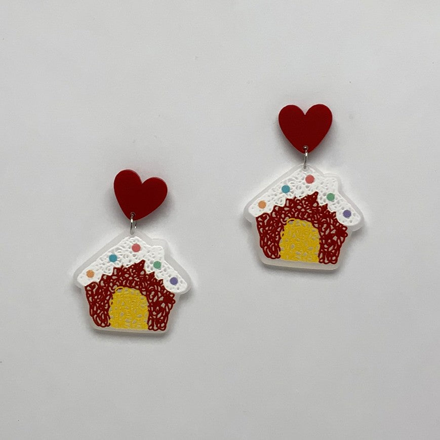 X-mas House Earrings