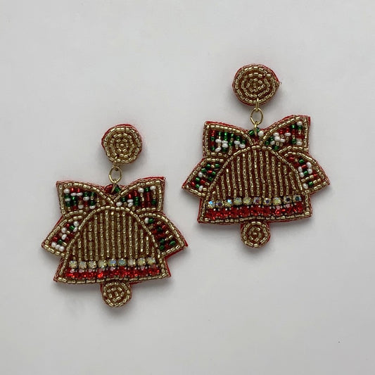 Christmas Bell Beaded Earrings